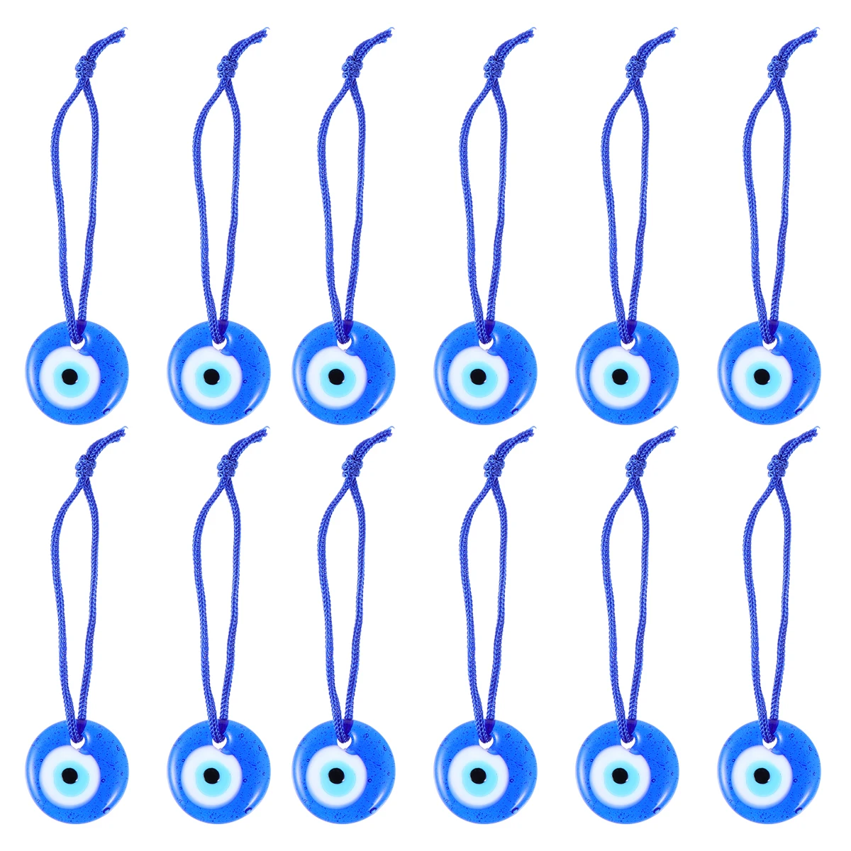 12pcs Blue Evil Eye Decor Glass Traditional Pendant Hamsa Beads for Office Wall Home Door | Дом и сад