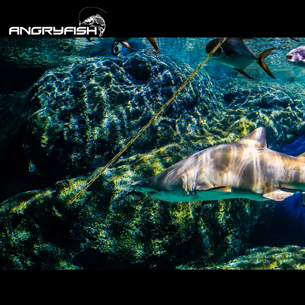 Angryfish 4 пряди 500 м PE плетеная рыболовная леска Камуфляжный флаг желтый и