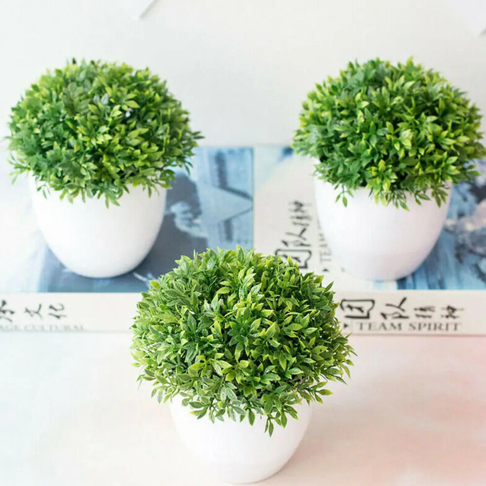 Искусственное растение в горшке бонсай пластиковая искусственная трава для