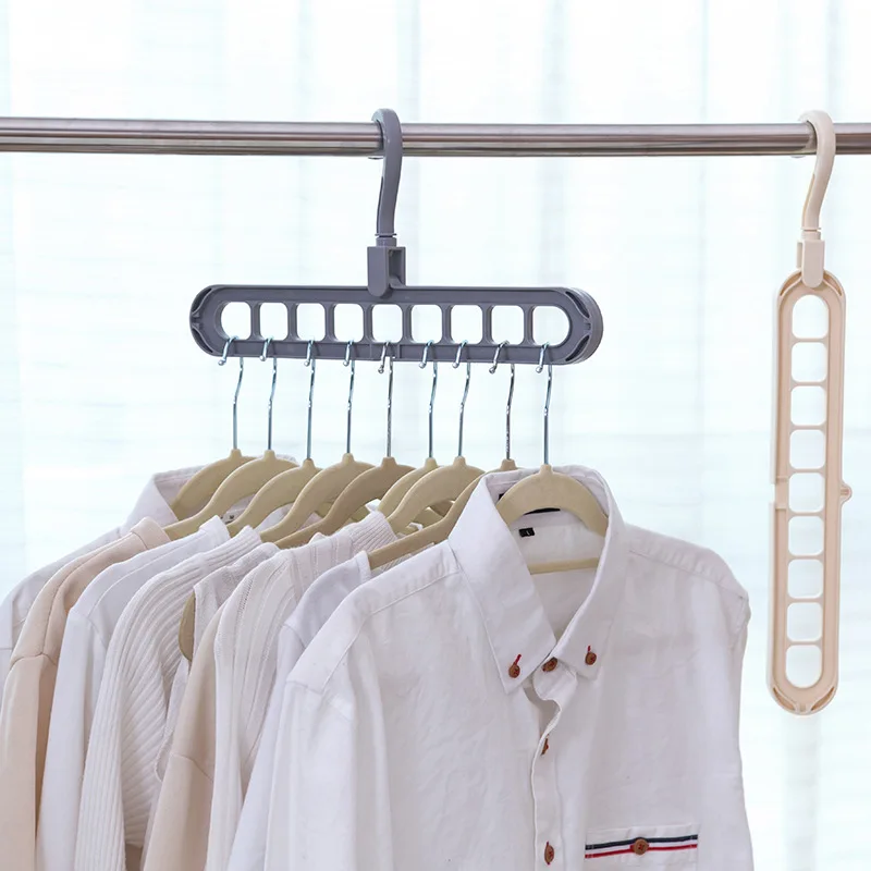 

3D space saving hanger magic hanger with hook closet organizer nine hole rotating multi-function folding wardrobe drying clothes