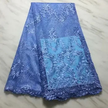 

Sky Blue Rose Gold High Quality 2020 African Lace Swiss Cotton Lace Fabric With Hole Nigerian Swiss Voile Lace In Switzerland