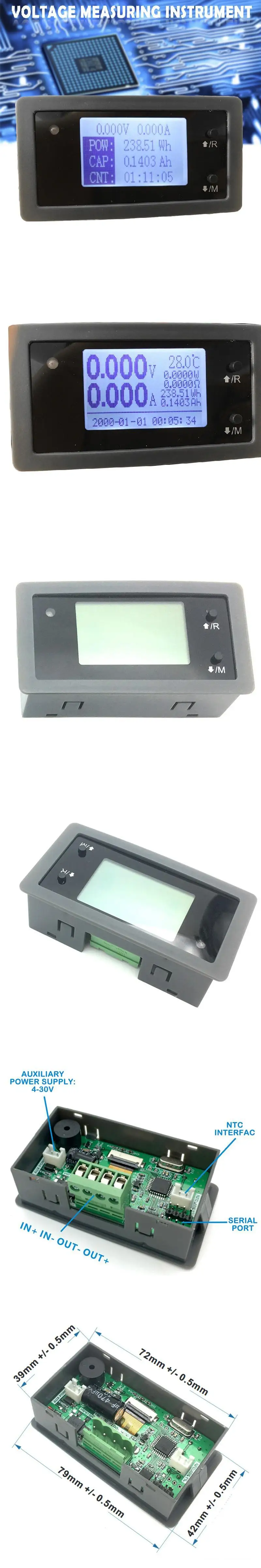 DTU-15020D связь цифровой батарея Емкость Ток Напряжение USB Тестер