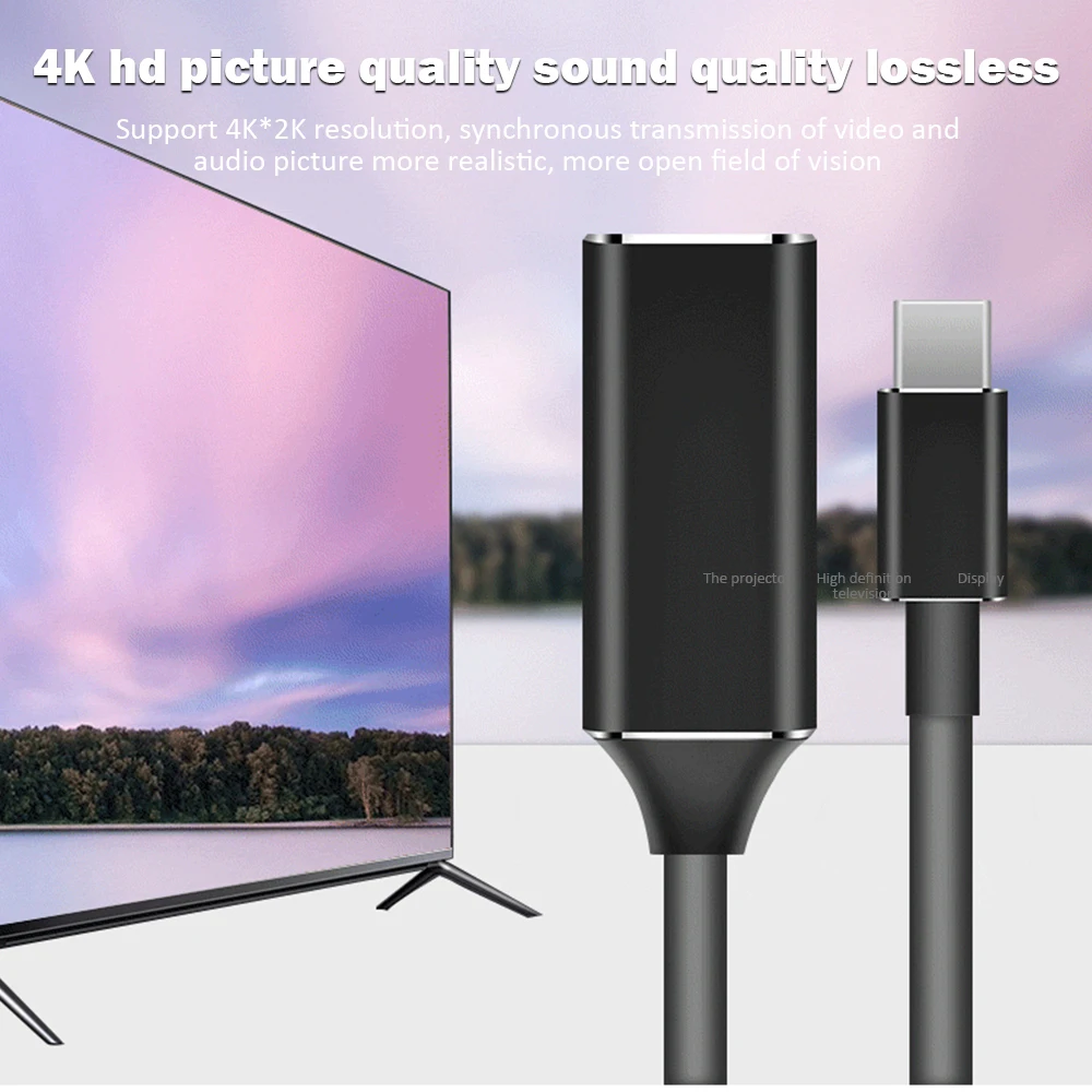 4K type-C к HDMI концентратор адаптер type-C HDMI для мобильного телефона и ноутбука компьютера usb type C USB HDMI кабель адаптер