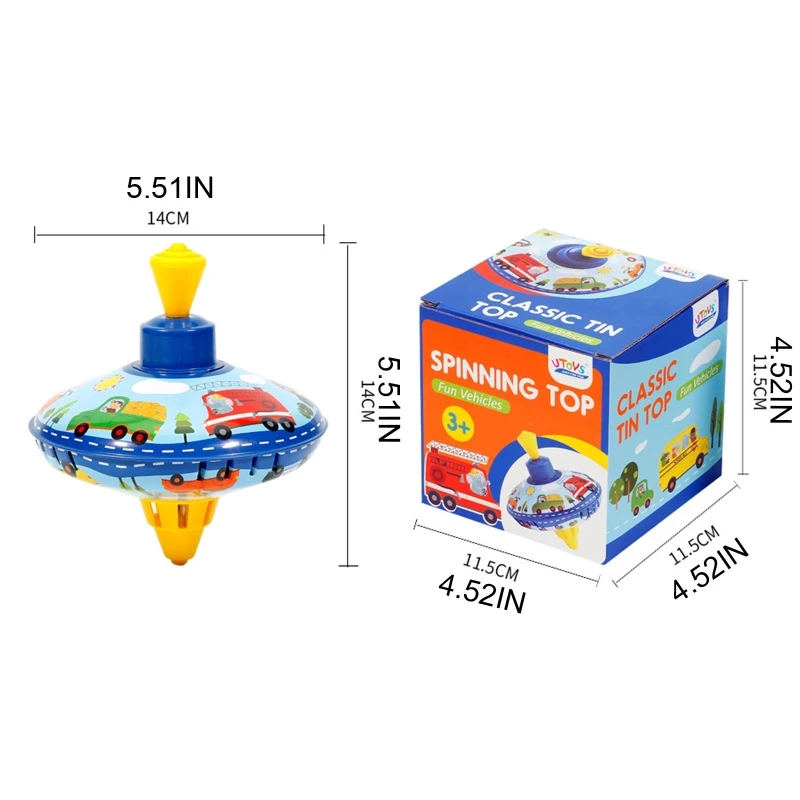 

Mini Iron Wind Spinning Gyro Tin Top Classic Nostalgic Children Educational Toy