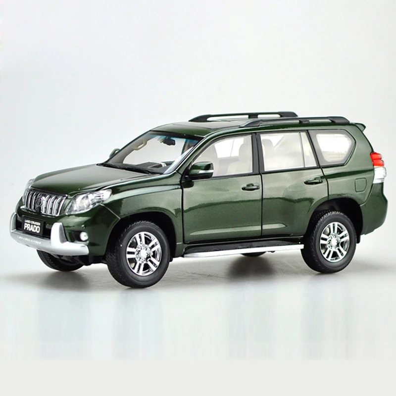 1:18 высокое тщательное TOYOTA PRADO сплав модель автомобиля статические металлические модельные автомобили с оригинальной коробкой - Цвет: Green
