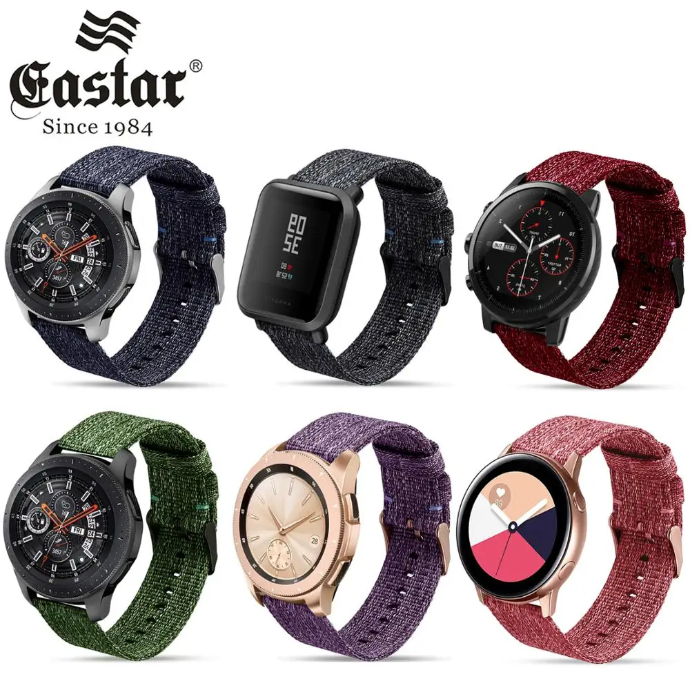 Нейлоновый ремешок для Samsung Gear sport S2 S3 Frontier Classic Band huami amazfit bip huawei GT 2 galaxy watch active 42 46