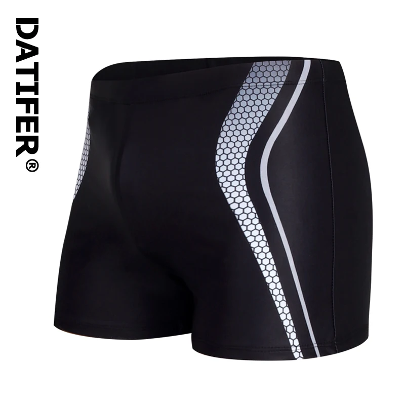 

Datifer New Swimwear Male Summer Beach Surfing Fashion Swimsuit Boxer Shorts High Quality Mens Swim Trunks With Pad