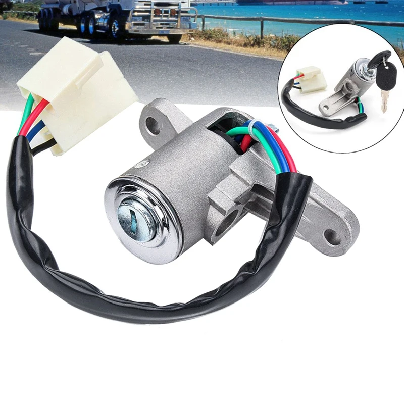 Ствол зажигания переключатель цилиндровый замок с 2 ключами для Iveco Eurocargo Eurotech Eurotrakker 4837683 41040470 504026642