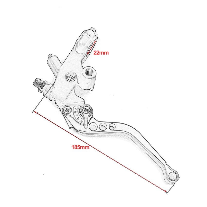 Кабель сцепления окуня главный цилиндр тормозной гидравлический клатч 22 мм Moto рычаг для Honda DIO CR125 Yamaha Jog K1200R KX450F ZX14 Dot