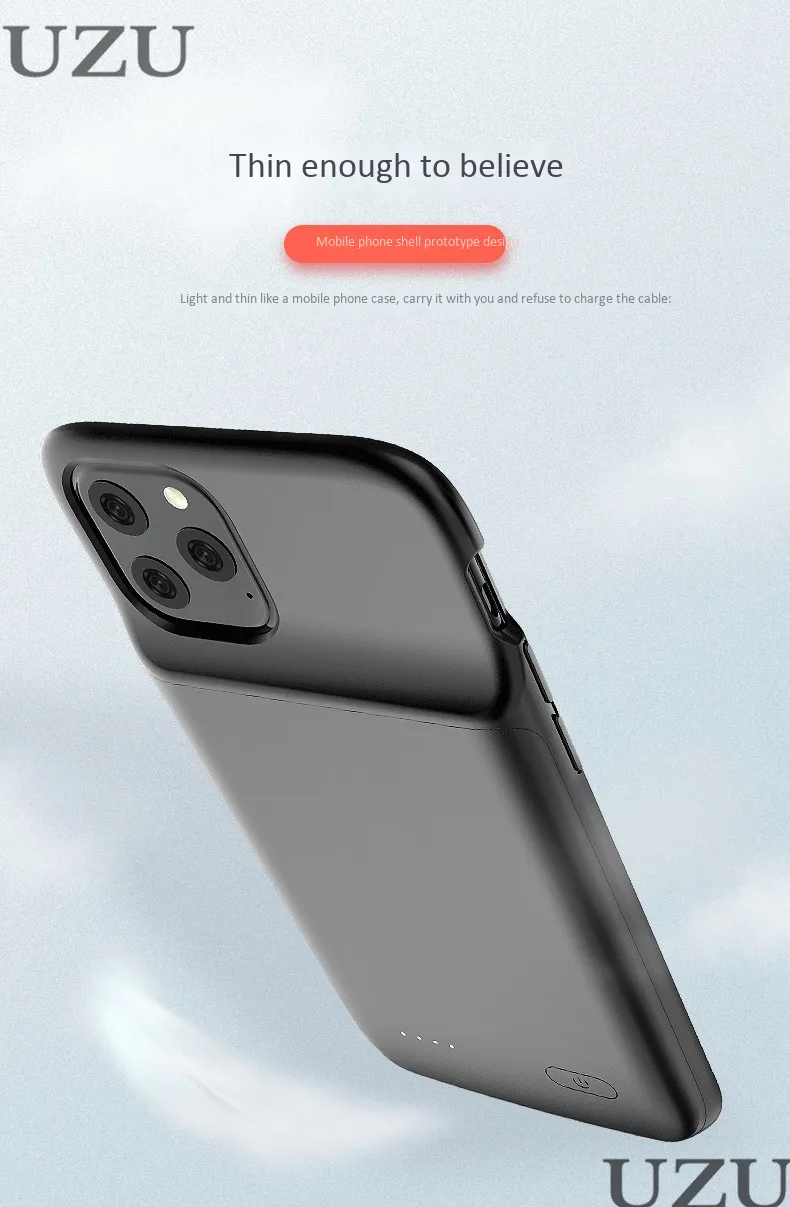 4800 мАч чехол для зарядного устройства для iphone 11 Pro Ультра тонкий внешний портативный беспроводной зарядный чехол для iphone 11 Pro роскошный