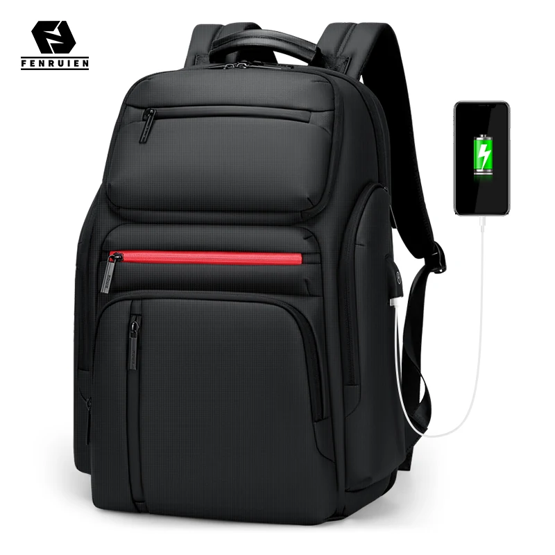 Laptop Backpack Usb-Charging Business Multi-Function Large-Capacity Fenruien School-Bag