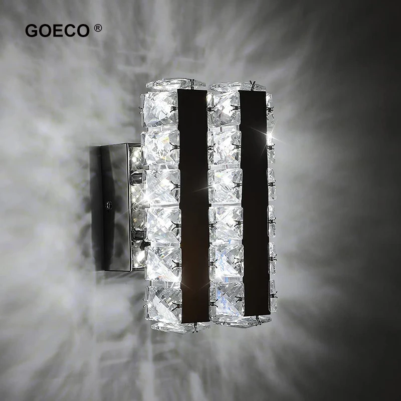 wall lamps Crystal LED Wall Light Modern Wall Lamp Bedroom Bedside Living Room Kitchen Dining Room Hallway Indoor Lighting Home Decor 220V the range wall lights