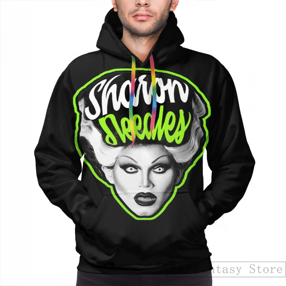 Men Мужские толстовки, свитшоты для женщин с забавным принтом Sharon Needles, Повседневная Толстовка с капюшоном, Streatwear - Цвет: Men