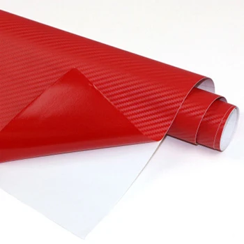 

Interior Car Sticker Accessories Replacement Vinyl 1Pc Door handle Carbon Fiber Red Durable