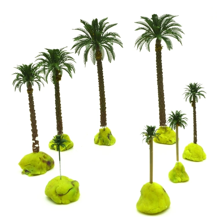 1/500 3 см масштаб пальмы с медными листьями Cocos nucifera модель пальмы для пейзажа поезд макет конструкций