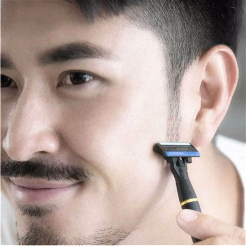 xiao mi бренд Huanxin 3в1 набор Мужская бритва с ароматом лимона 7 в 1 Набор Магнитная Замена зажима лучший подарок для мужчин