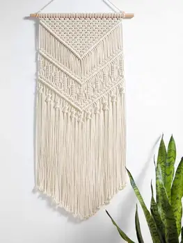 

Hand-knitted Cotton Rope Tapestry Bohemian Nordic Style Wall Hanging Wall Decoration Persian Color Soft Perfect Gift Wall Decora