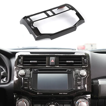 

CITALL Black Carbon Fiber Style Central Control Panel GPS Navigation Panel Frame Trim Frame fit for Toyota 4Runner 2010-2019