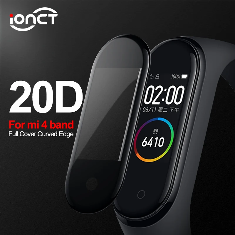 IONCT 20D Защитное стекло для mi Band 4 стекло мягкий изогнутый край miband 4 пленка xiaomi mi band 4 защита экрана умные аксессуары