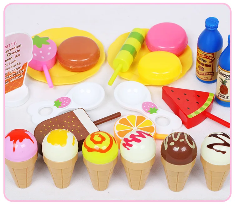 Крестообразная детская модель пластиковая конфетная стойка десерт, мороженое Набор для мороженого игровой дом обучающая игрушка