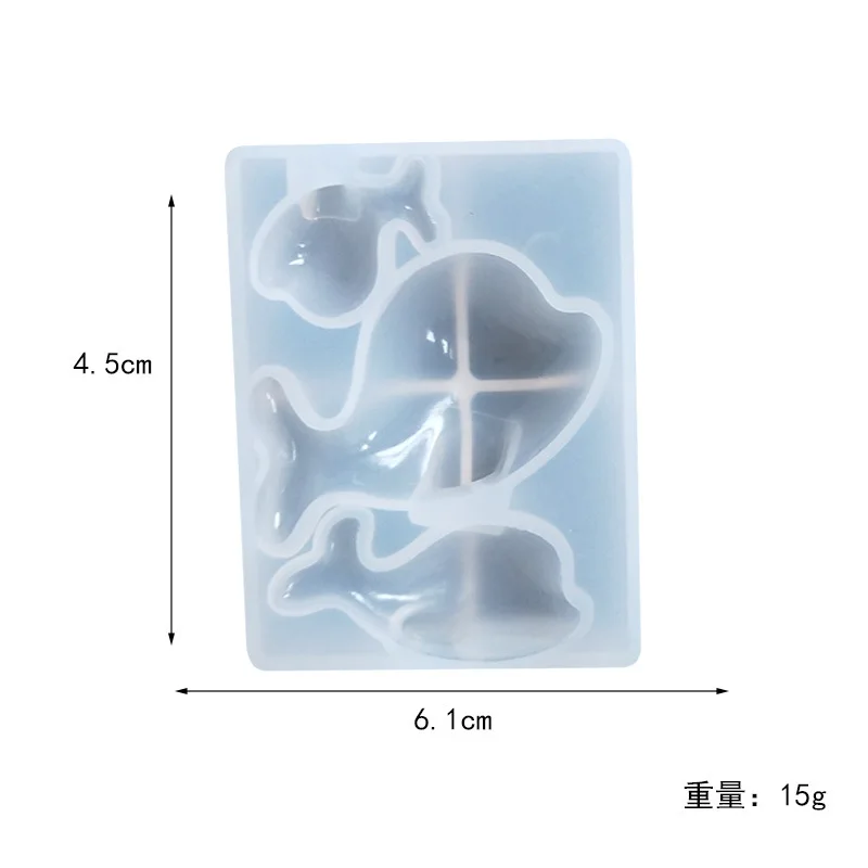 1 шт. Геометрическая любовь Дельфин Подвеска для изготовления прозрачных УФ-полимерных силиконовых комбинированных форм для изготовления самодельных аксессуаров