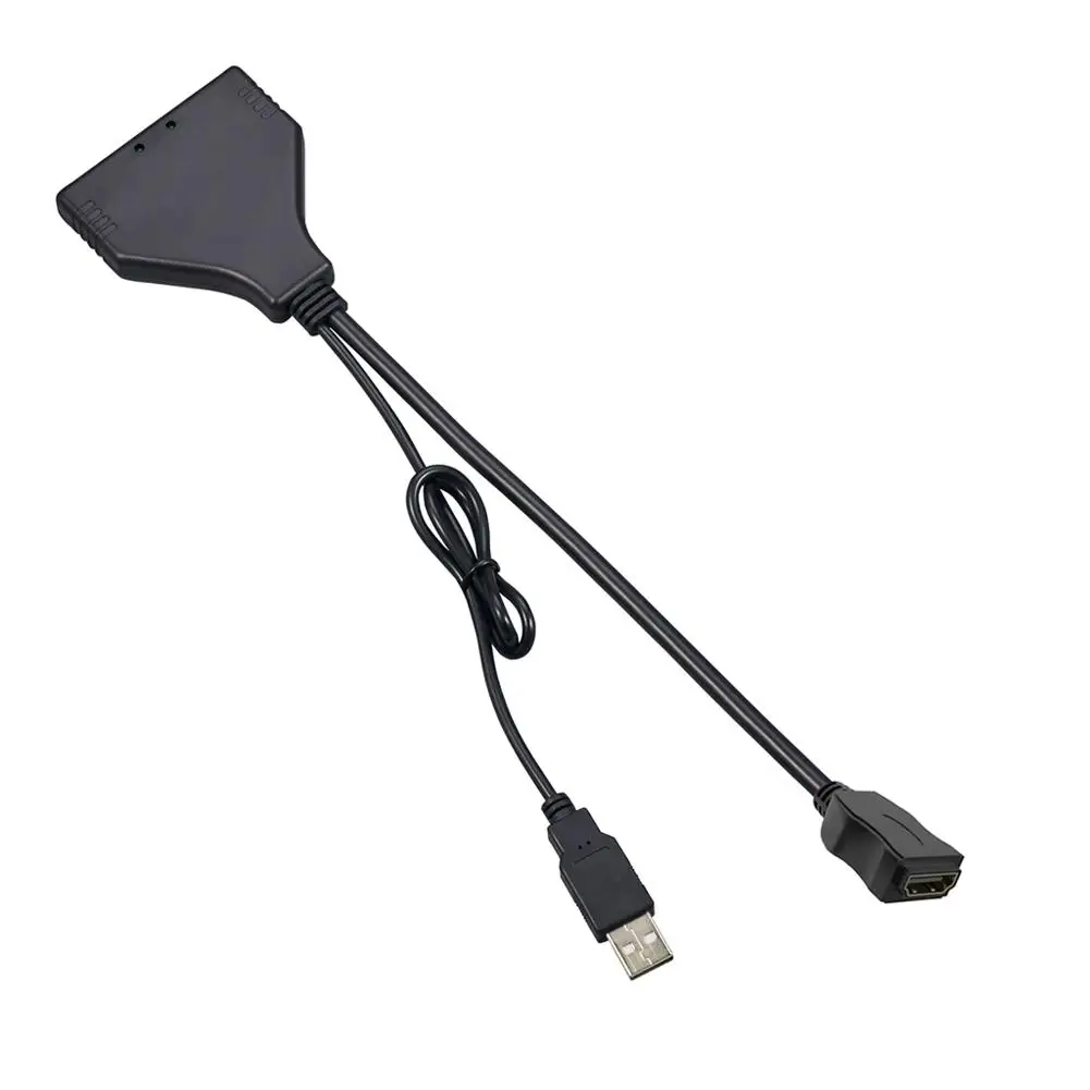 HDMI 1 в 2 Выход сплиттер HD мужской женский сплиттер адаптер конвертер кабель с USB для 1080P 4K HD tv видео HD tv соединительный кабель