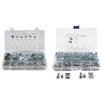

200PCS Fairing Bodywork Panel U Nuts Speed Fasteners Self Tapping Screw Spire Clips M4 M5 M6 M8 & 120PCS M5 M6