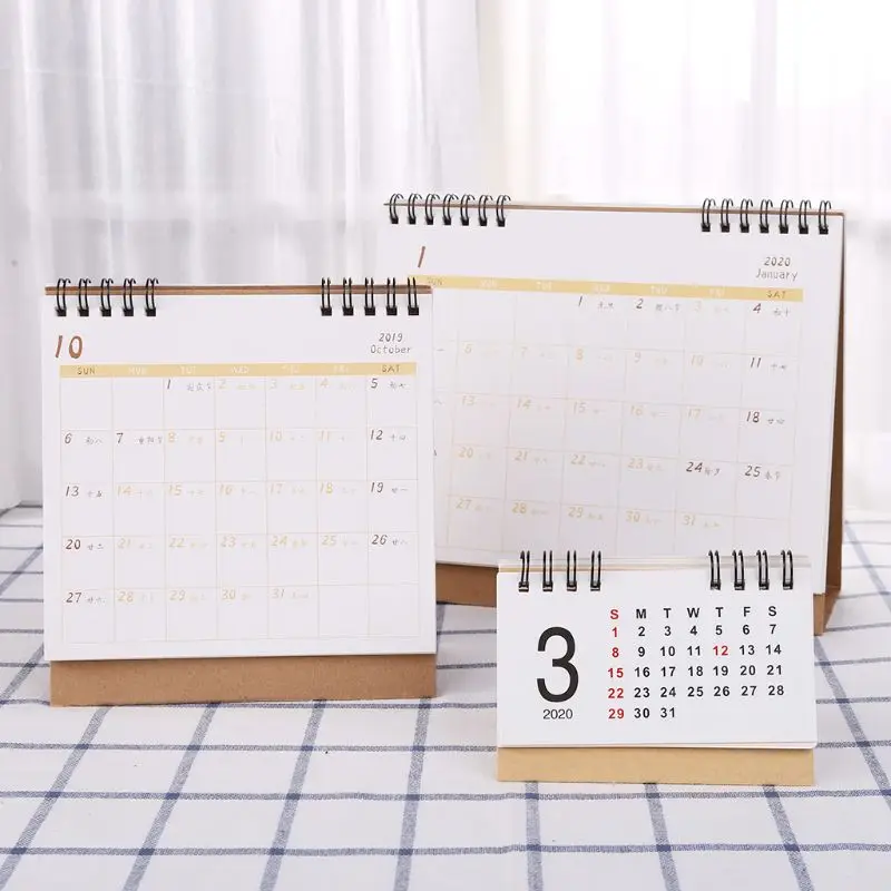 Simple Desktop Standing Paper 2020 Double Coil Calendar Memo Daily Schedule Table Planner Yearly Agenda Desk Organizer In Calendar From Office School Supplies On Aliexpress Com Alibaba Group organizer kalendarz na pc