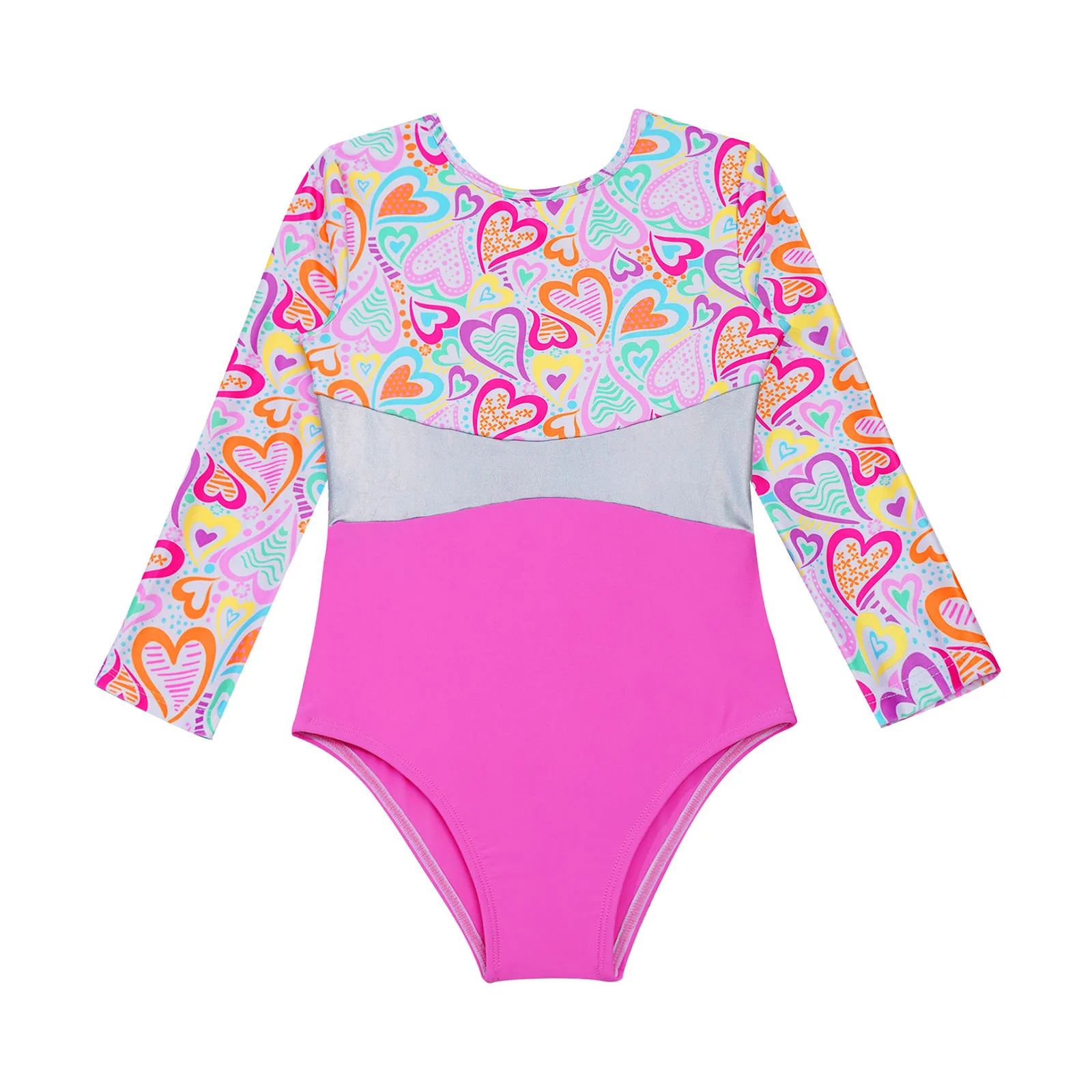 Kids Girls Children Ballet Dance Leotard Long Sleeves Stage Performance Dance Ballerina Gymnastics Workout Bodysuit Ballet Dress