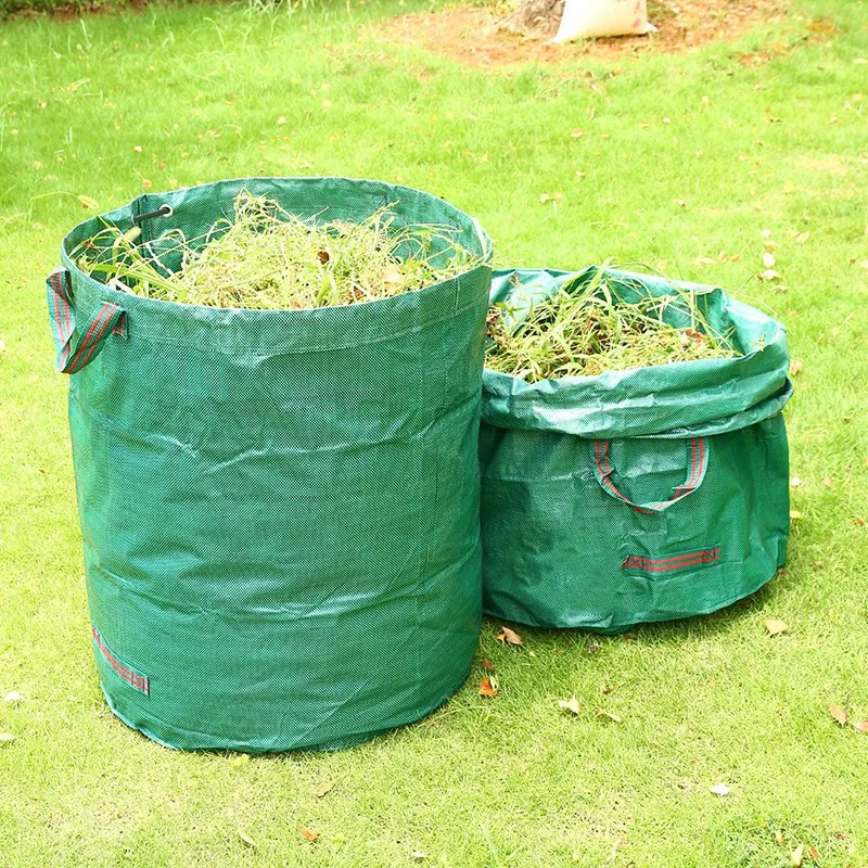 Садовые мешки для мусора, 72 галлона многоразового использования, сумки для садового хранения с двумя ручками, 4 упаковки