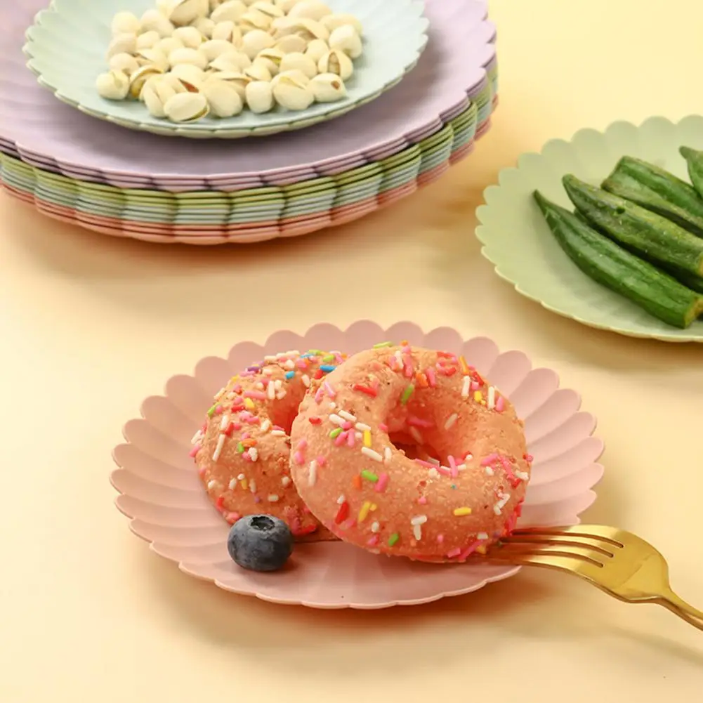 Cake Plate Reusable Dessert Tray Plastic Multi-use Unique Creative Lace Decor Cake Plate