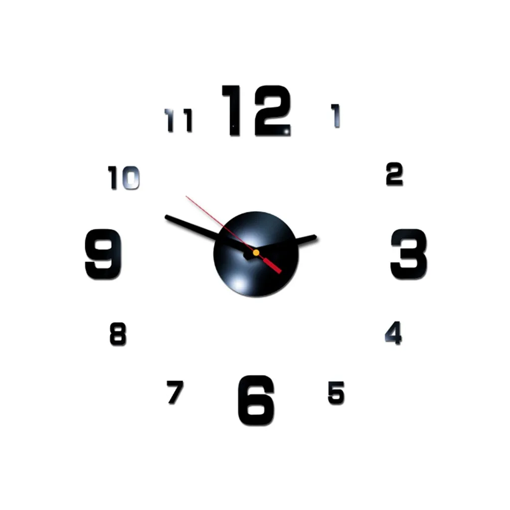 Дизайн украшения дома настенные часы Большие зеркальные настенные часы современный дизайн Настенная картина большого размера Часы Настенная Наклейка «сделай сам» reloj de pared