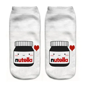 

New Arrivl Women Cotton Socks Comfortable Fashion Work Business Socks 3D Cute Printing Medium Sports Socks Mujer Unisex O9