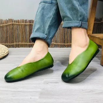

YourSeason Cow Soft Leather Flats Women Mixed Colors Casual Autumn Summer 2020 Shallow Round Toe Concise Female Casual Shoes