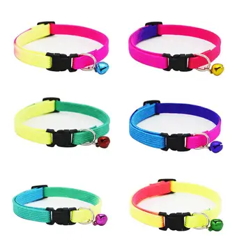 Fashion Puppy Dog Cat Collars Adjustable Bell Necklace Pet Outdoors Accessory