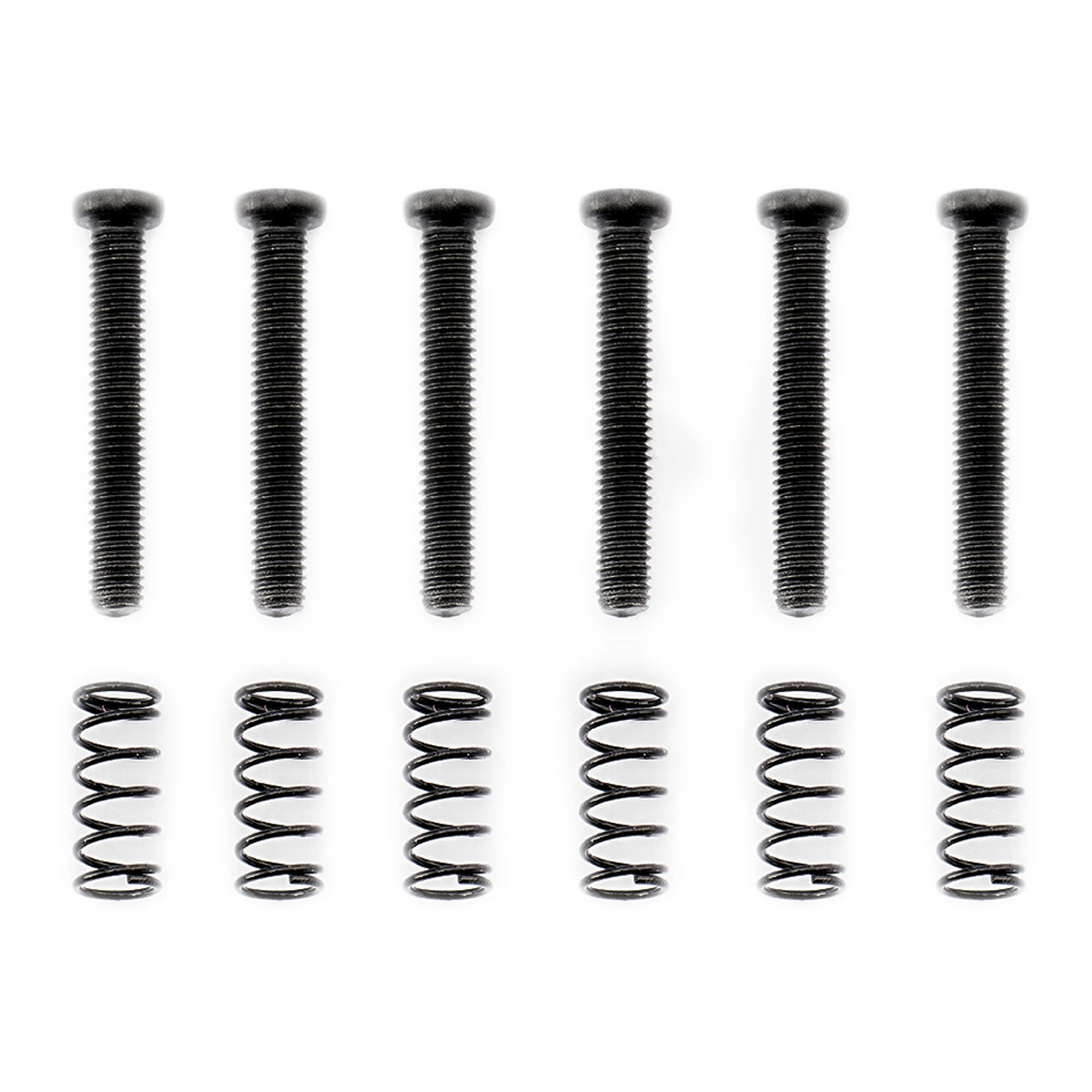 

Musiclily Pro Metric M3x20mm Steel Saddle Intonation Screws and Springs Set for Import Tele Style Guitar Bridge,Black (Set of 6)