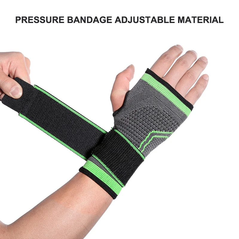 Adjustable Wristband Elastic Breathable Wrist Support Bandages Weightlifting Powerlifting Wrist Support Fitness Gym Sports Strap