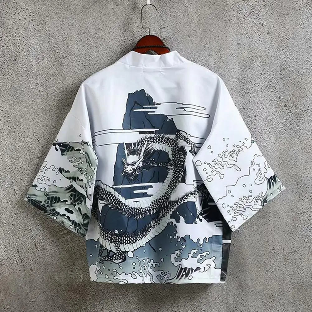 Мужская рубашка с животным принтом Yfashion повседневная Солнцезащитная блузка