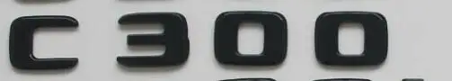 Черный глянец эмблемы для Mercedes W205 купе C43 C63 C300 C220 C350 C200 - Цвет: C300