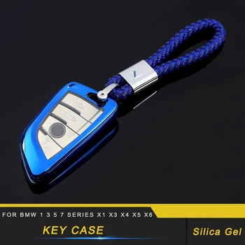 

Car Accessories Silica Gel TPU Key Case Key Cover Bag Holder Chain Interior Decoration for BMW 1 3 5 7 Series X1 X3 X4 X5 X6