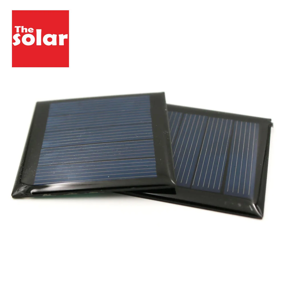 2 шт 5 V 110mA поликристаллическая солнечная панель Кремниевая эпоксидная