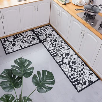 

Ethnic Printed Kitchen Mat Set Absorption Dirty-proof Long Carpet Hallway Doormat Floor Mat Non-slip Water Bathroom bedside carp