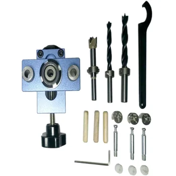 

8/10/15Mm 3 in 1 Drilling Locator Drilling Guide Kit 2 in 1 Tenon Hole Puncher Woodworking Joinery High Precision Dowel Jigs Kit