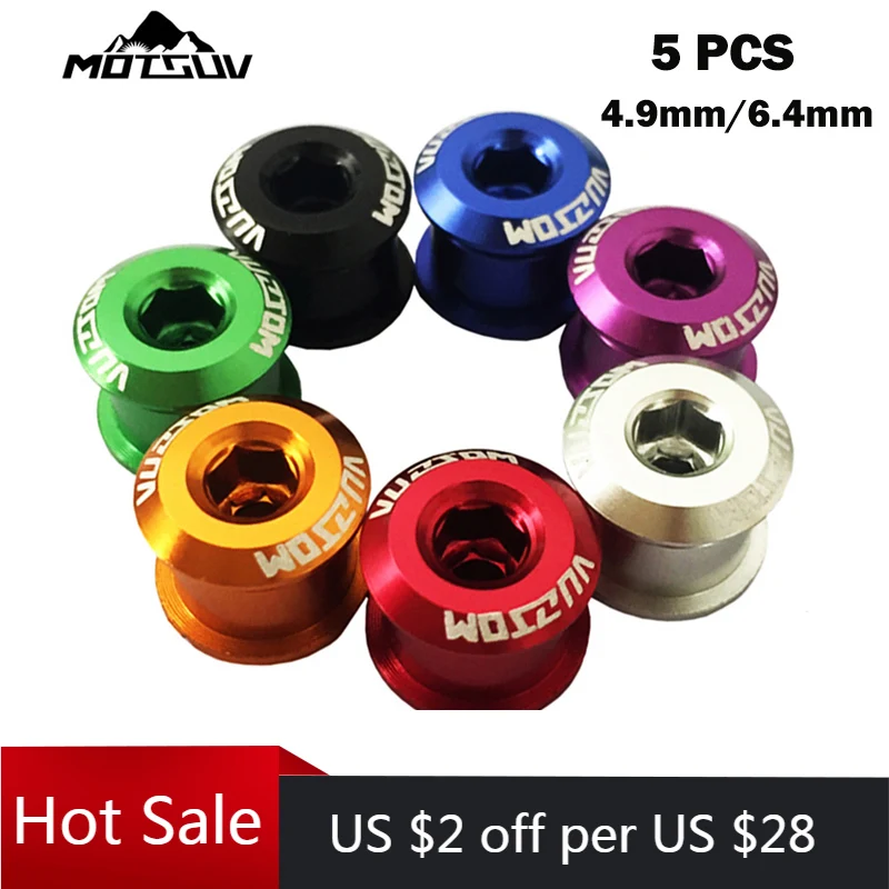 Bicycle Chainwheel Screws Crankset-Parts Road-Bike-Disc MTB 7075 Alloy for 5pcs