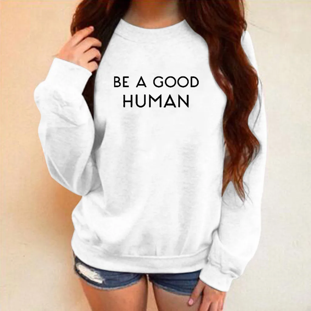 

Feitong Sweatshirt Women's Clothes Winter Printing O Neck Long Sleeve Plus Velvet Sweatshirt Blouse Streetwear толстовка