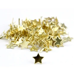 G5AA 100pcs Small Star-shaped Pushpins Decorative Metal Thumb Tacks for Cork Board