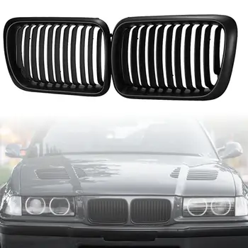 

Car Front Kidney Sport Grille Grill Gloss Black Dual Slat Front Grille Car accessries Car Replacement for BMW E36 1997 1998 1999