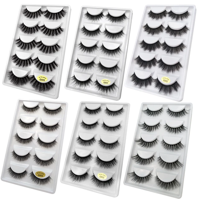 faux cils 5 paires de cils 3d vison cils extension de cils naturels