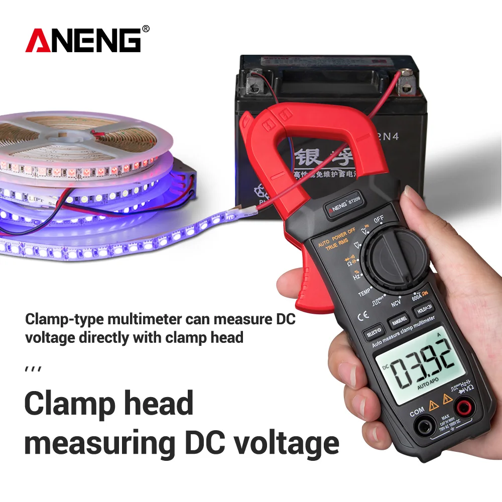 ANENG ST209 цифровой измеритель мультиметра 6000 отсчетов True RMS Amp DC/AC токовый зажим тестер 400 В автоматический измеритель дистанции вольтметр