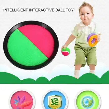 

4ps Ball Paddle Toss and Catch Ball Game Set for Kid Self Stick Throw Catch Bat Ball Game